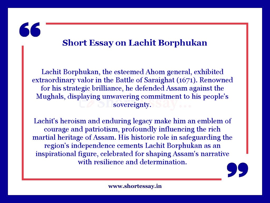Short Essay on Lachit Borphukan