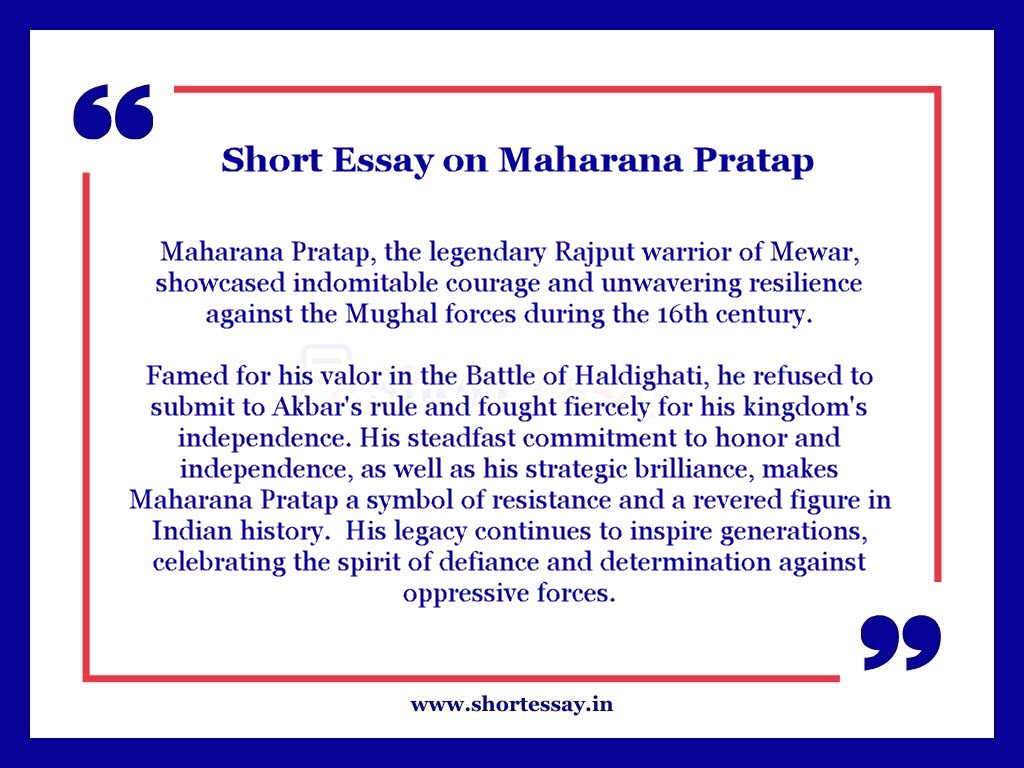 Short Essay on Maharana Pratap