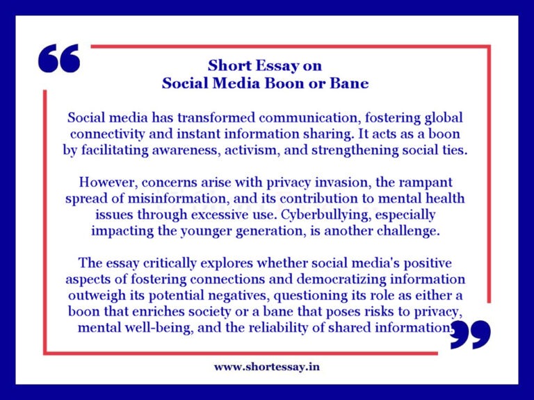 essay on social media boon or bane in 350 words